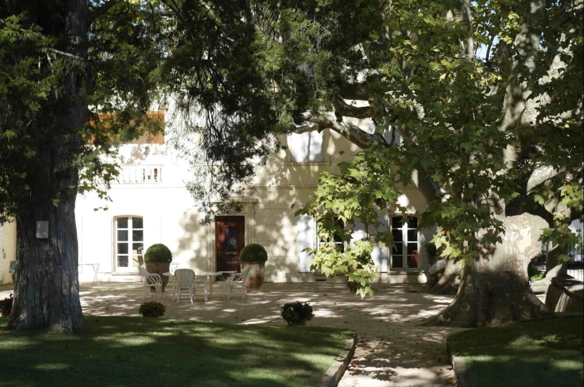 Chateau des Platanes vineyard entrance